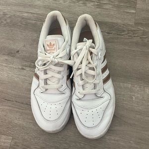 ADIDAS White/Rose Gold Leather Sneaker